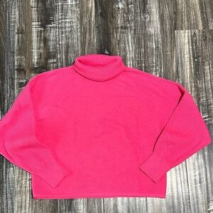 Old Navy Vibrant Pink Cowl Neck Sweater